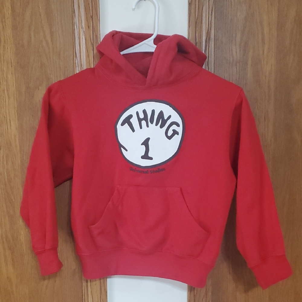 Universal Studio Orginal  Red Kids Hoodie with Thing 1 Design